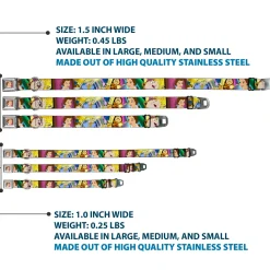 Dog Collar DYEL-Surprised Belle Full Color Pink - Beauty & the Beast Be Our Guest Scenes