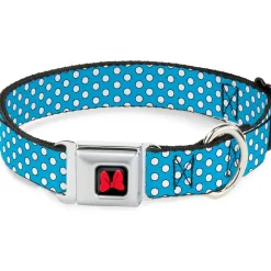 Dog Collar DYYR-Minnie Mouse Bow Full Color Black/Red - Minnie Mouse Dots Blue/Black/White