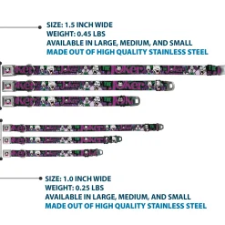 Dog Collar JKA-Joker Face - Joker Face/Logo/Spades Black/Green/Purple