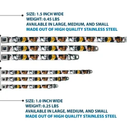 Dog House Full Color Black/Gray Seatbelt Buckle Collar - Disney Dogs 6-Dog Group Collage/Paws Gray/Black