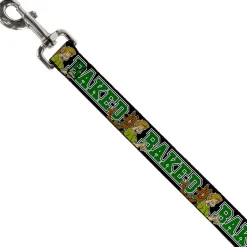 Dog Leash - Scooby Doo & Shaggy Pose/BAKED Black/Green
