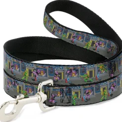 Dog Leash - Teenage Mutant Ninja Turtles Battle Purple Foot Soldier Ninja Video Game Scene Grays