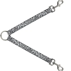 Dog Leash Splitter - Cheebra White/Black