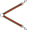 Dog Leash Splitter - Holiday Trim Stripe Green/Red