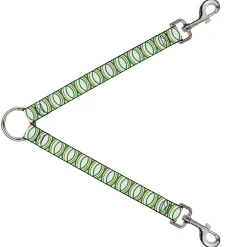 Dog Leash Splitter - Rings White/Green/Red