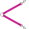 Dog Leash Splitter - Rotating Squares Pink/Purple