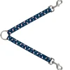Dog Leash Splitter - Sailboat Anchor Helm Scattered Navy White Red