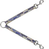 Dog Leash Splitter - SAUCE Typography Collage Tan/White/Blue