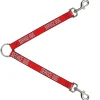 Dog Leash Splitter - SERVICE DOG Red Black White
