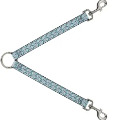 Dog Leash Splitter - Shark 3-Rows Light Blue