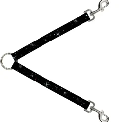 Dog Leash Splitter - Shining Stars Black/White