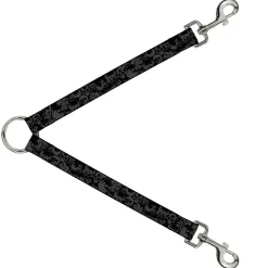 Dog Leash Splitter - Skull Pile Black/Gray