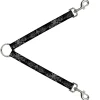 Dog Leash Splitter - Skull & Dagger w/Filigree Black/Gray