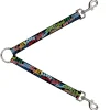 Dog Leash Splitter - Slang Verbiage Stacked Black/Multi Color