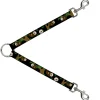 Dog Leash Splitter - Sloth Face/Hanging Black