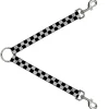 Dog Leash Splitter - Smiley Sad Face Checker Black/White