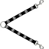 Dog Leash Splitter - Smiling Panda Face Black/White