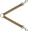 Dog Leash Splitter - Smoking Monkey Repeat Argyle Rasta