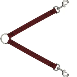 Dog Leash Splitter - Snake Skin 3 Red/Black