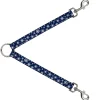 Dog Leash Splitter - Snowflakes Blue/White