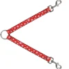Dog Leash Splitter - Snowflakes Red/White