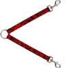 Dog Leash Splitter - Splatter Black/Red