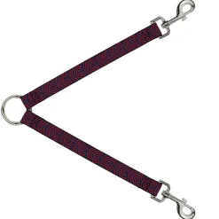 Dog Leash Splitter - Square Target Red/Navy