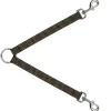 Dog Leash Splitter - Square Lines Black/Greens/Pinks