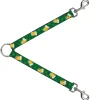 Dog Leash Splitter - St. Pat's Clovers/Beer Mugs Greens