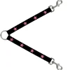 Dog Leash Splitter - Star Black/Pink