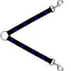 Dog Leash Splitter - Star Black/Blue