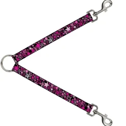 Dog Leash Splitter - Stargazer Black/Pink