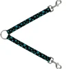 Dog Leash Splitter - Stars/Multi Stars Black/Turquoise