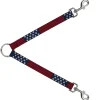 Dog Leash Splitter - Stars & Stripes2 Blue/White/Red