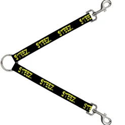 Dog Leash Splitter - STEEZ Black/Yellow