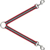 Dog Leash Splitter - Stripes Red/Blue/Green