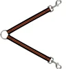 Dog Leash Splitter - Stripe Black/Orange