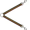 Dog Leash Splitter - Stripes Navy/Red/Yellow/Black/White/Green