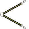 Dog Leash Splitter - Stripe Black/Yellow