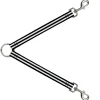 Dog Leash Splitter - Stripes 3Black/2White