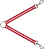 Dog Leash Splitter - Stripes Red/White/Red