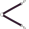 Dog Leash Splitter - Stripe Black/Pink
