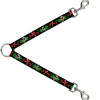 Dog Leash Splitter - Sugar Skull w/Roses & Heart