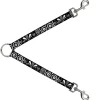Dog Leash Splitter - Sugar Skulls Black/White