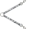 Dog Leash Splitter - THE MOUNTAINS ARE CALLING AND I MUST GO/Mountains Outline White/Black
