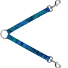 Dog Leash Splitter - Tie Dye Green/Blue/Purple