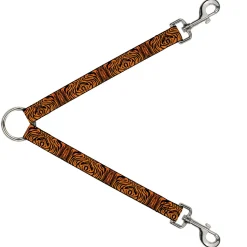 Dog Leash Splitter - Tiger2 Orange Black