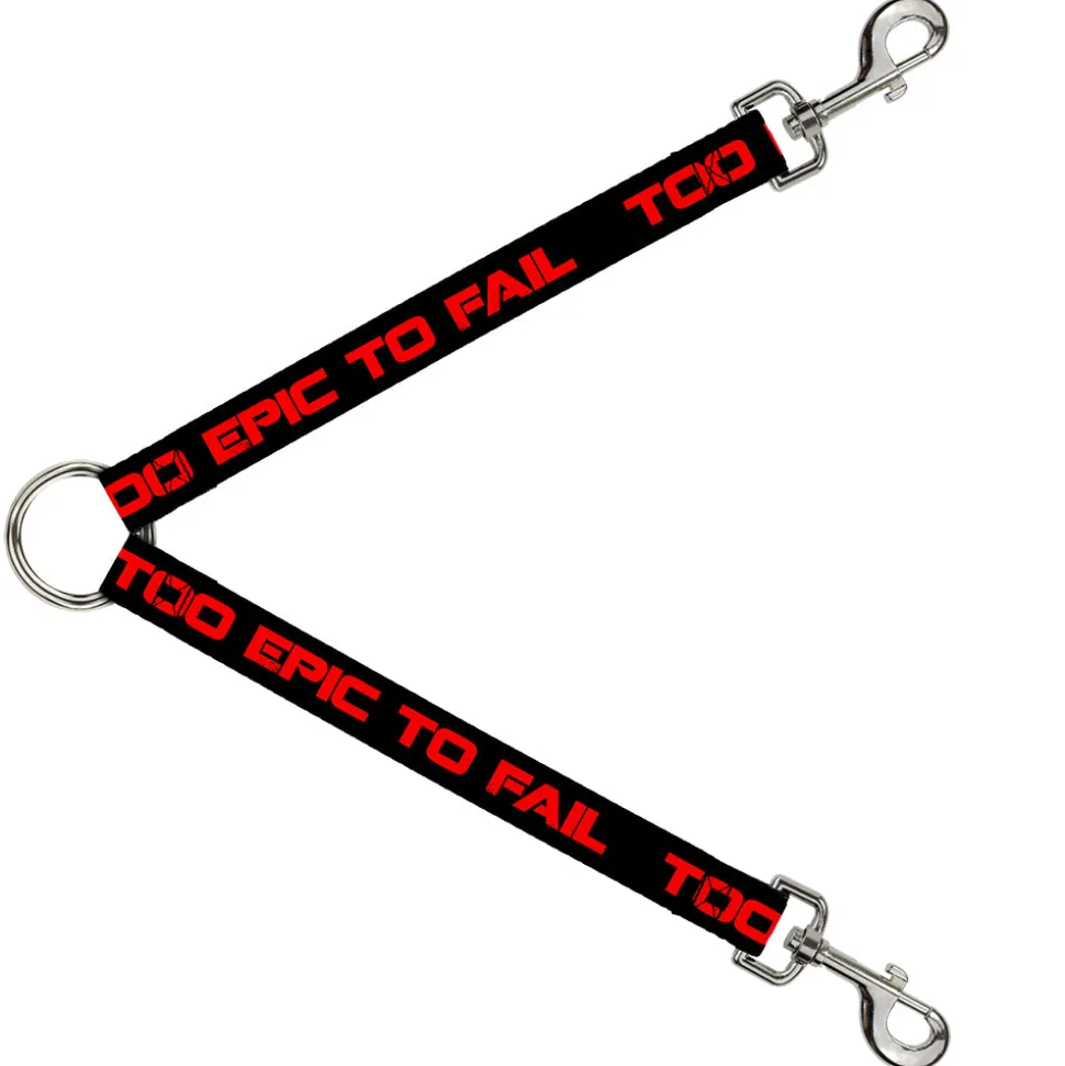 Dog Leash Splitter - TOO EPIC TO FAIL Weathered Black/Red