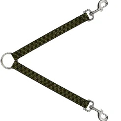 Dog Leash Splitter - Top Skulls Black/Camo Olive