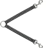 Dog Leash Splitter - Top Skulls Black/White